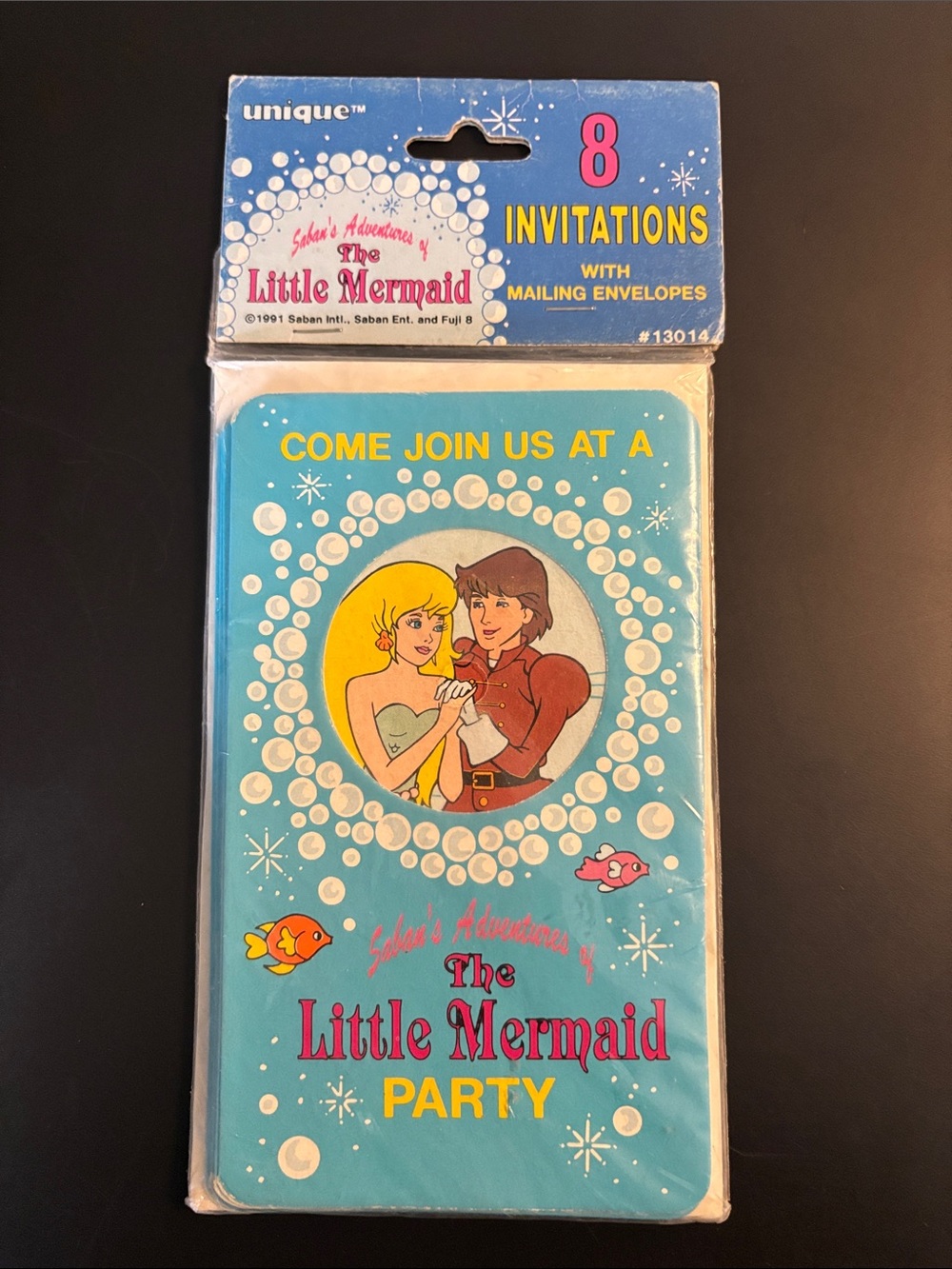 Vintage 90’s Saban’s Adventures The Little Mermaid Party Invitations NWT